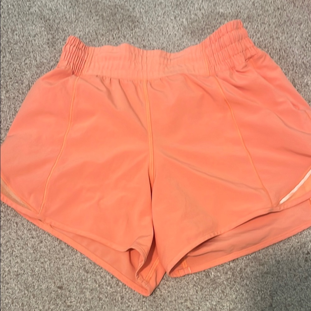 Lululemon Athletica Orange Athletic Shorts